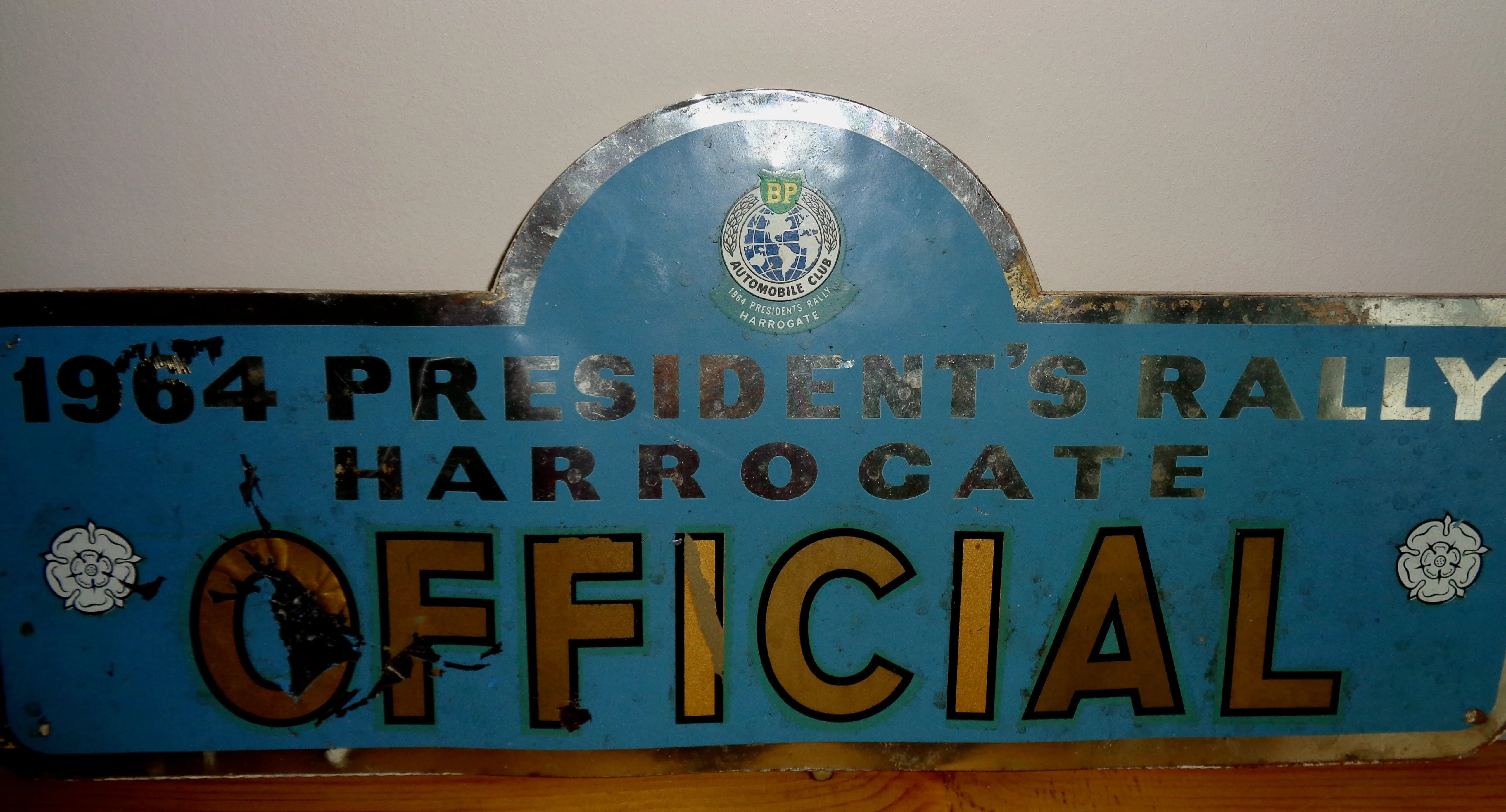 1964 Harrogate President's Official Car Rally Plaque