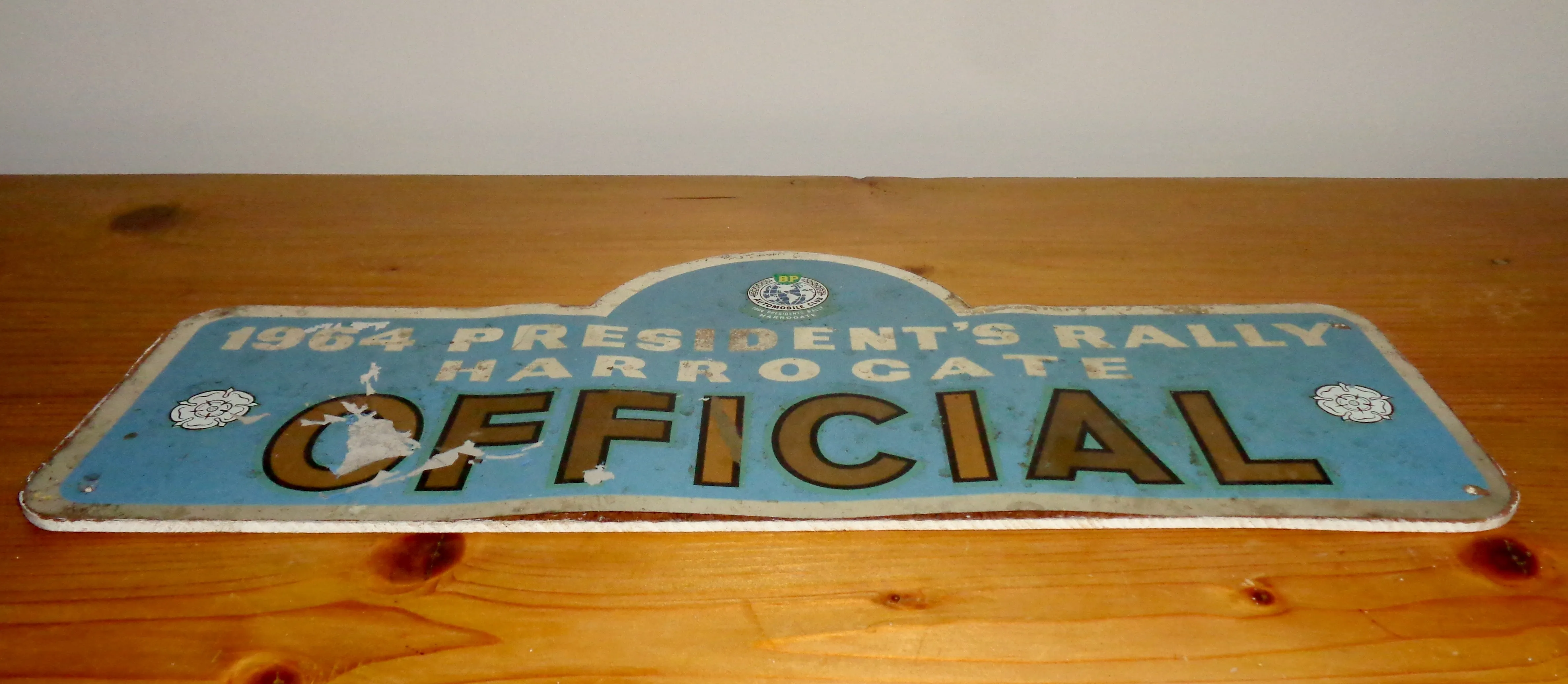 1964 Harrogate President's Official Car Rally Plaque