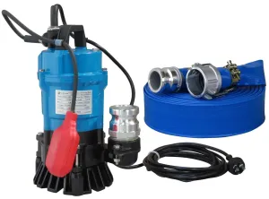 2" Reid Drainvac 750 Semi-Vortex Drainage Submersible Pump - Float Switch Included   Hose Kit