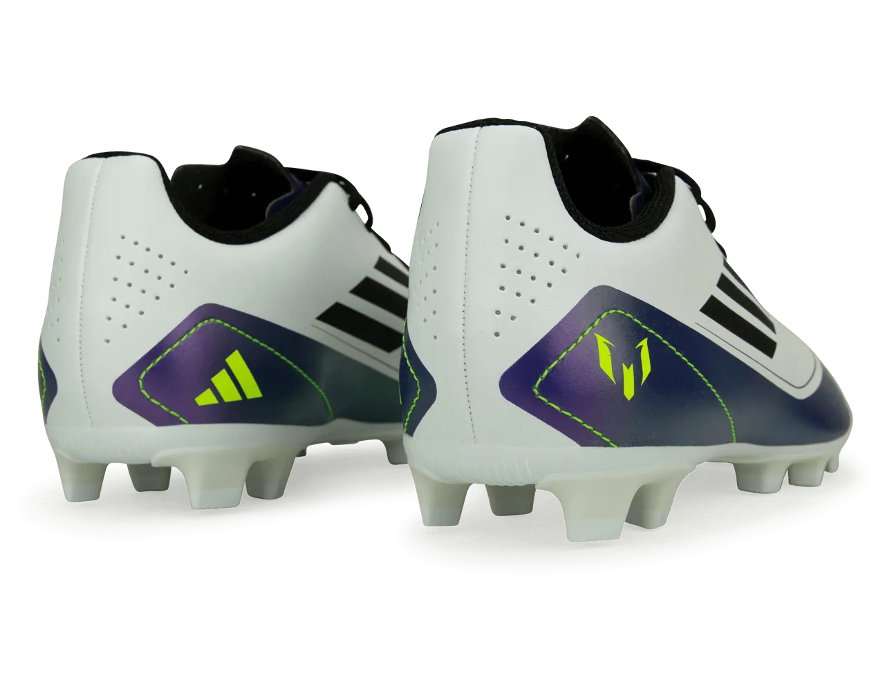 adidas Kids F50 Messi Club FxG White/Black/Purple