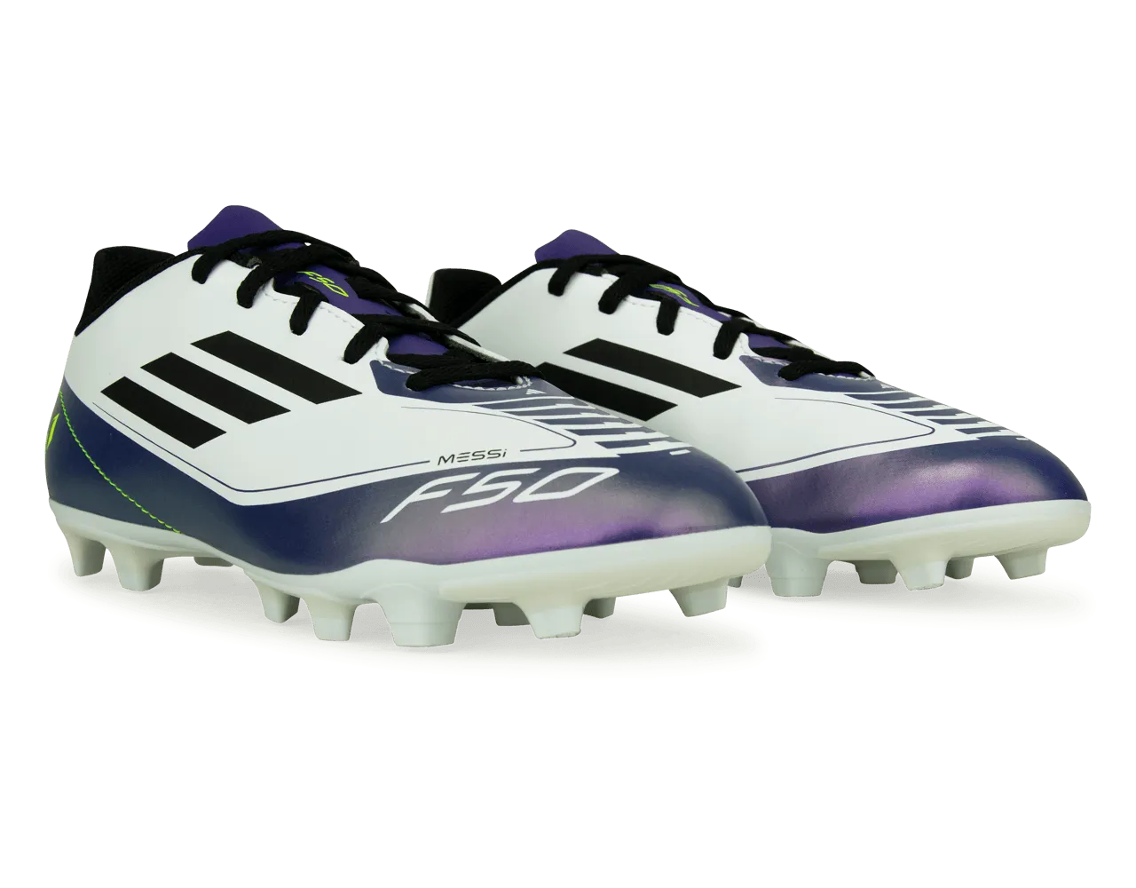 adidas Kids F50 Messi Club FxG White/Black/Purple