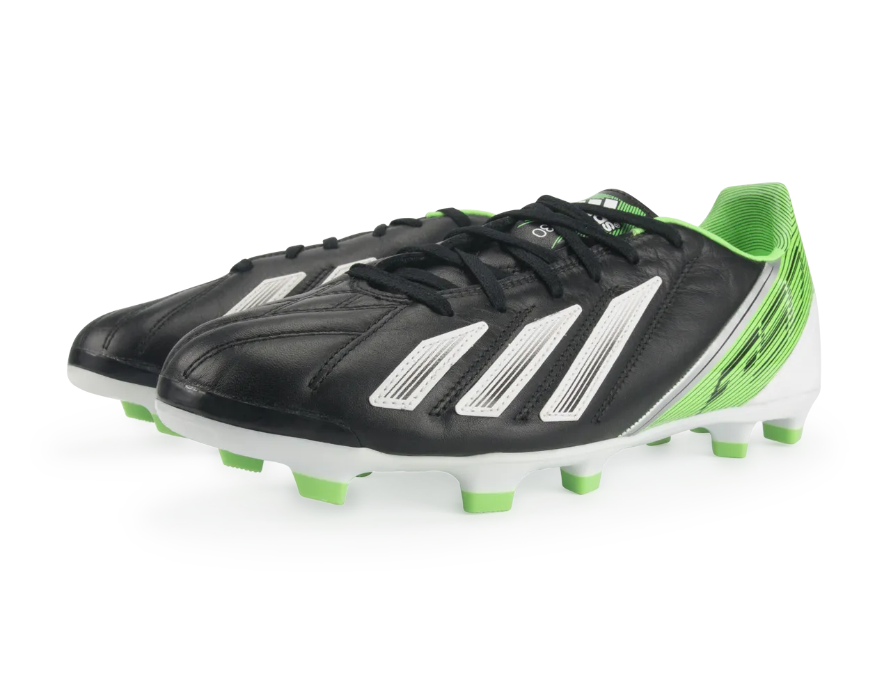 adidas Men's F30 TRX FG Leather Black/Running White/Green Zest