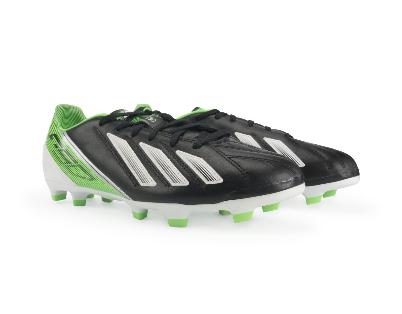 adidas Men's F30 TRX FG Leather Black/Running White/Green Zest
