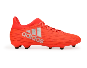 adidas Men's X 16.3 FG/AG Solar Red/Metalic Silver