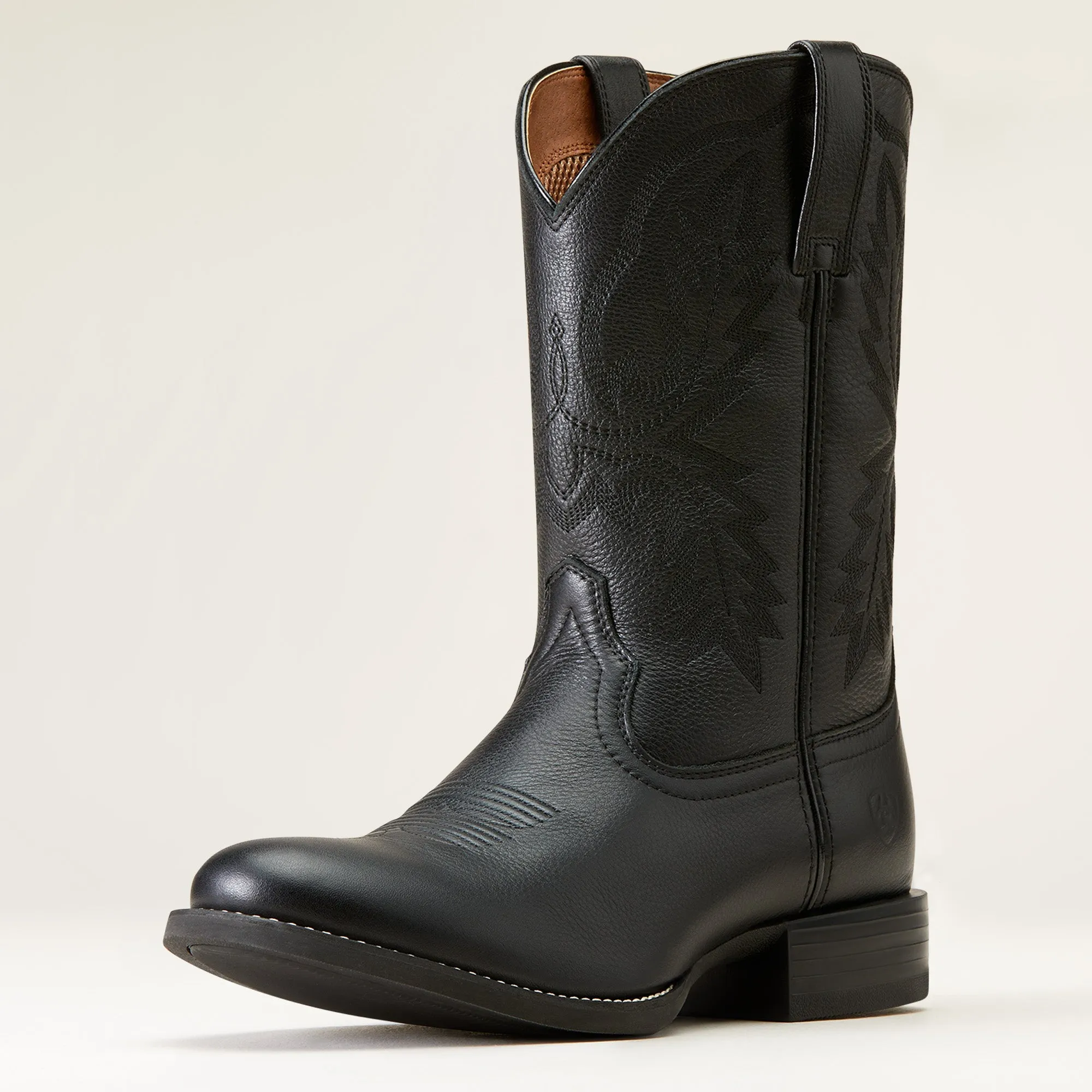 Ariat Men's Black Deertan Sport Stratten Round Toe Western Boots
