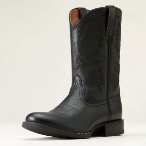 Ariat Men's Black Deertan Sport Stratten Round Toe Western Boots