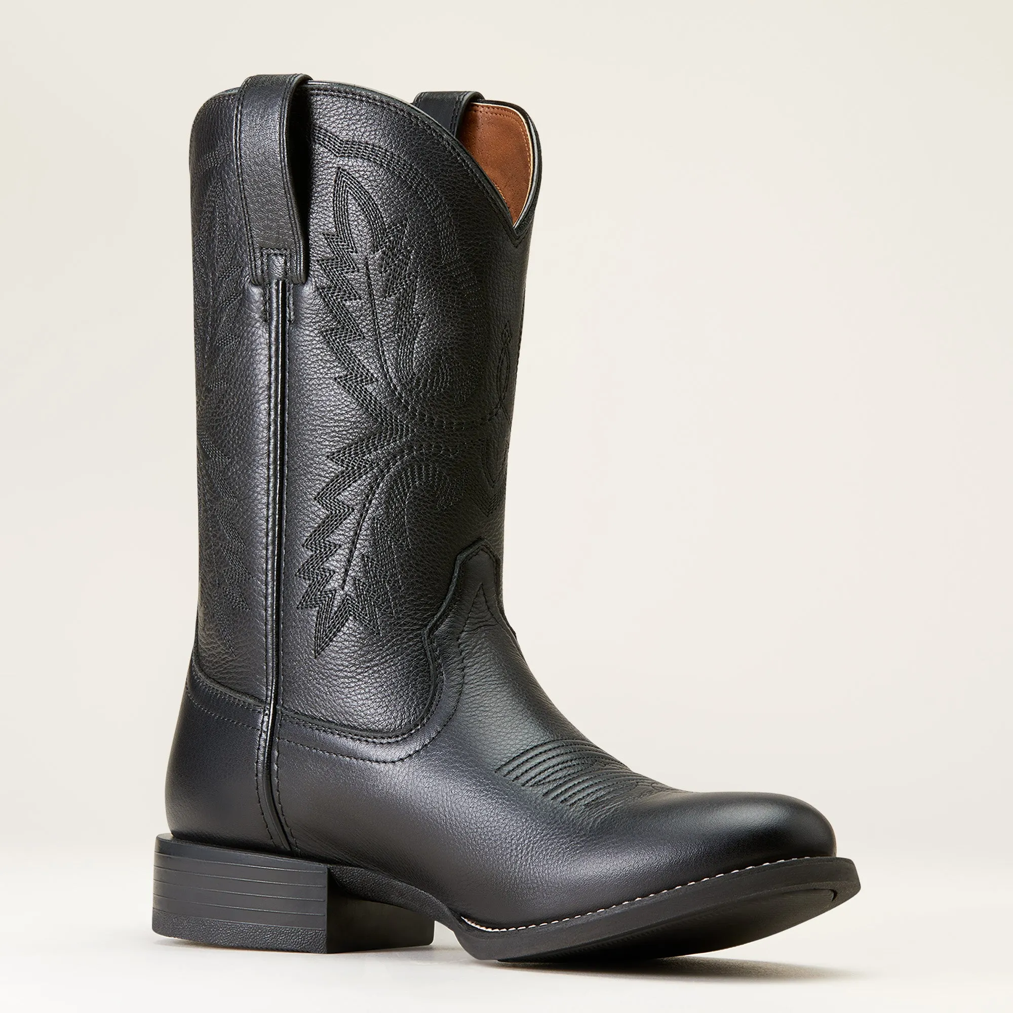 Ariat Men's Black Deertan Sport Stratten Round Toe Western Boots