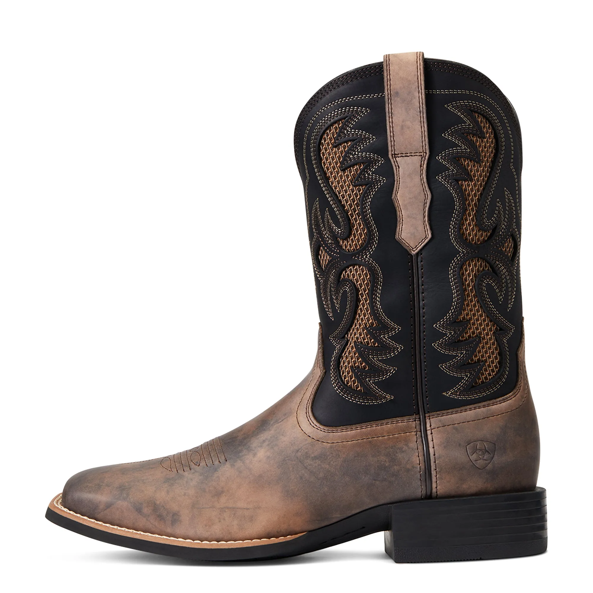 Ariat Tan/Black Sport VentTEK Fresco Broad Square Toe Boots for Men