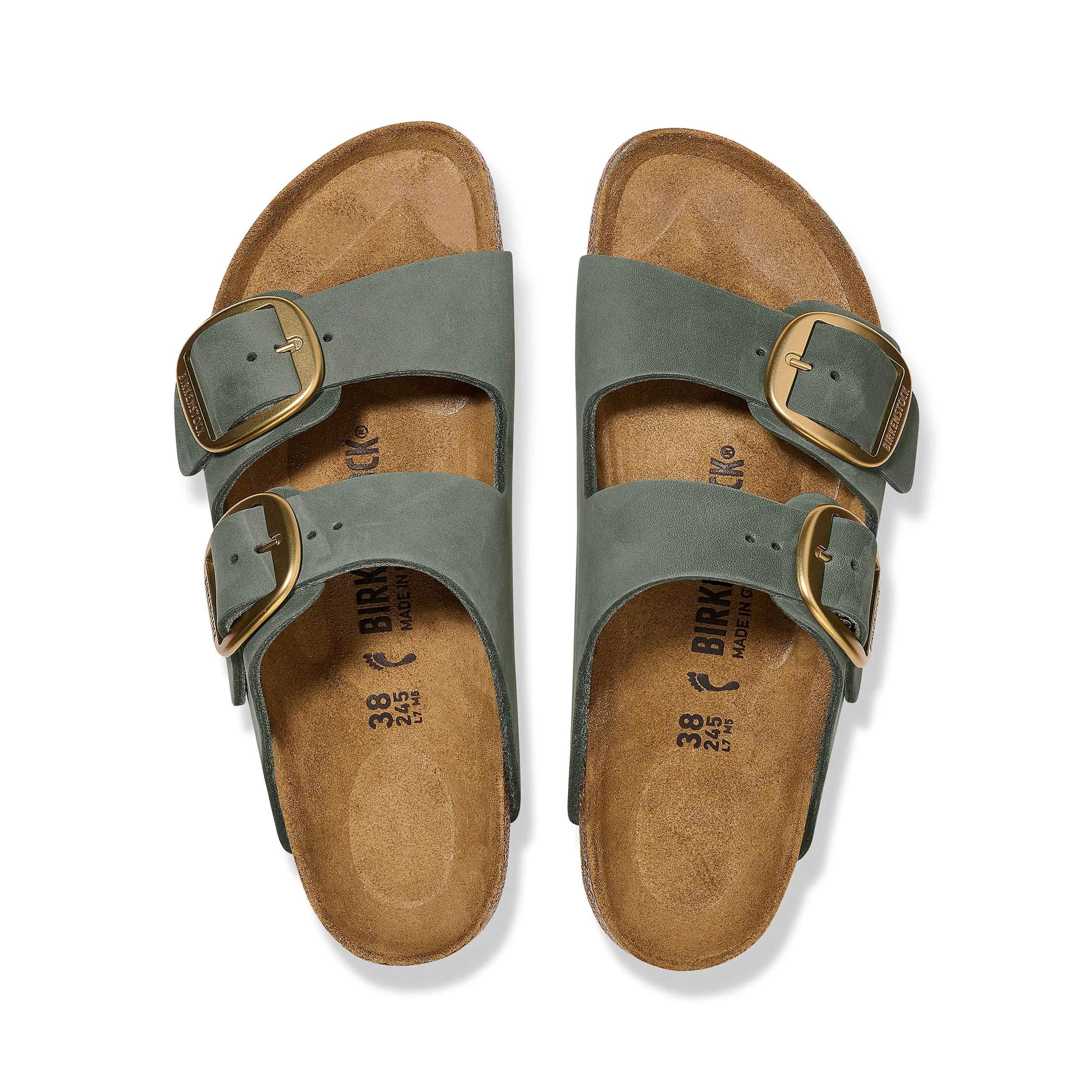 Arizona Big Buckle Thyme Nubuck Leather