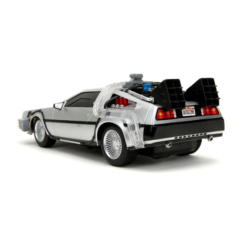 back to the future vehicle infra red controlled 1/16 rc time machine  plushes  movies  r/c