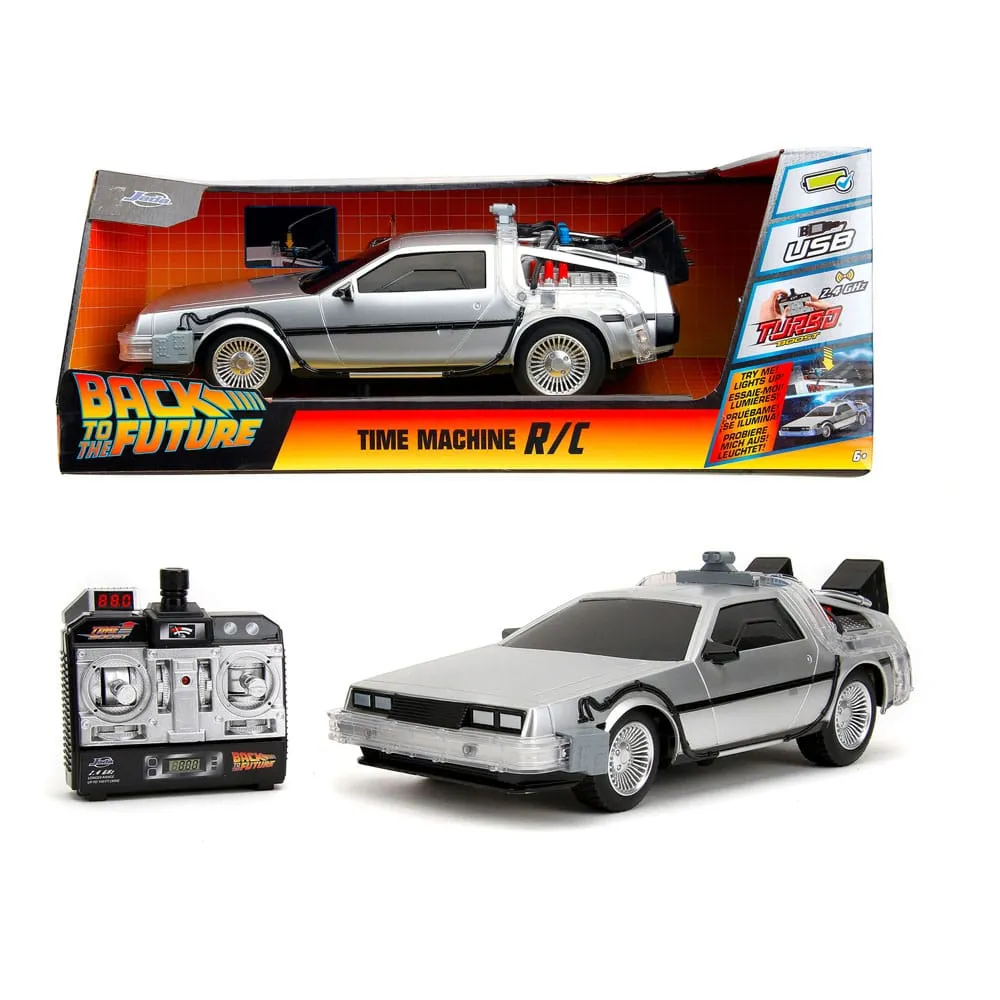 back to the future vehicle infra red controlled 1/16 rc time machine  plushes  movies  r/c