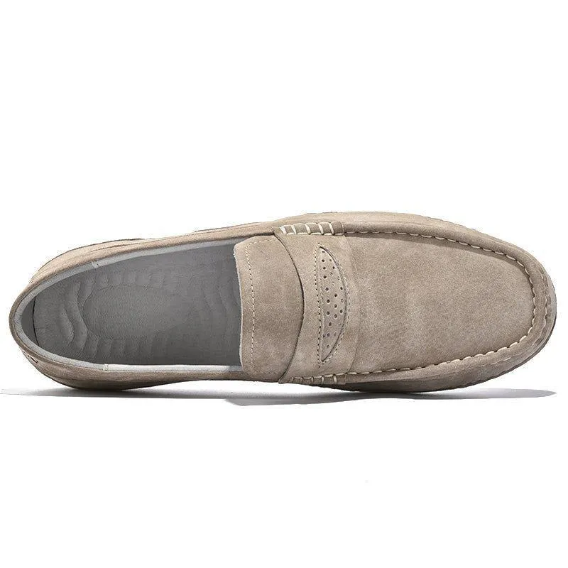 Breathable Suede Men's Casual Shoes TBFS0955 Soft Leather Loafers