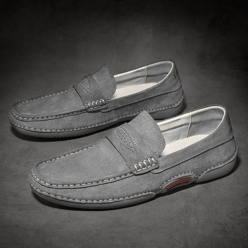 Breathable Suede Men's Casual Shoes TBFS0955 Soft Leather Loafers