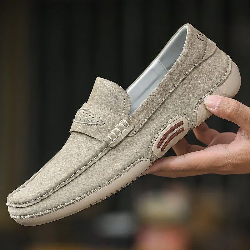 Breathable Suede Men's Casual Shoes TBFS0955 Soft Leather Loafers