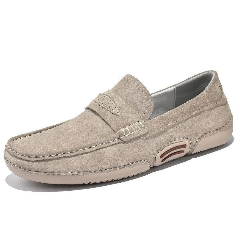 Breathable Suede Men's Casual Shoes TBFS0955 Soft Leather Loafers