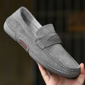 Breathable Suede Men's Casual Shoes TBFS0955 Soft Leather Loafers