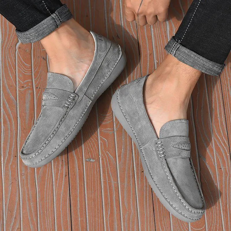 Breathable Suede Men's Casual Shoes TBFS0955 Soft Leather Loafers