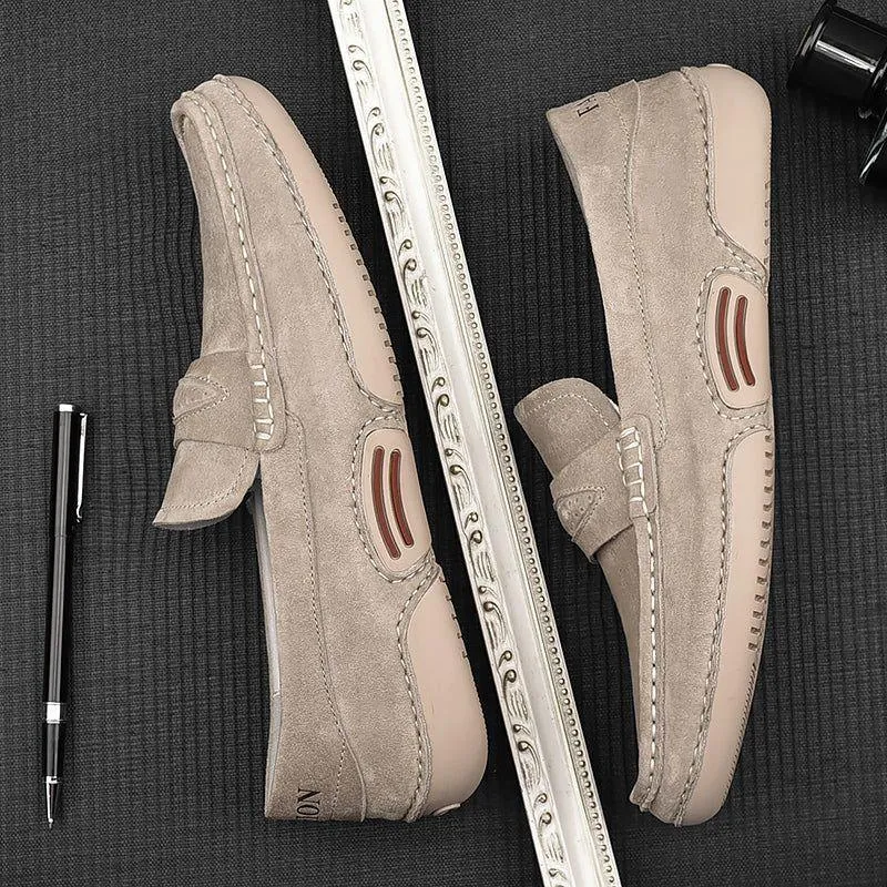 Breathable Suede Men's Casual Shoes TBFS0955 Soft Leather Loafers