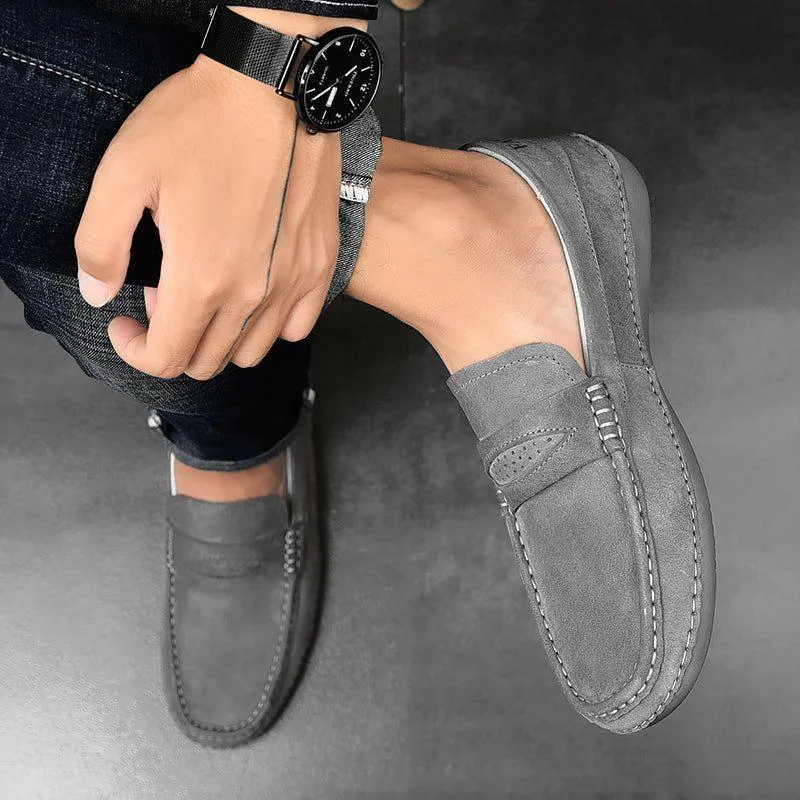 Breathable Suede Men's Casual Shoes TBFS0955 Soft Leather Loafers