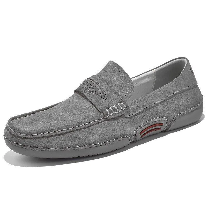 Breathable Suede Men's Casual Shoes TBFS0955 Soft Leather Loafers