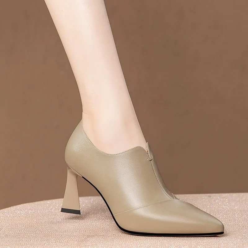 Chic Slip-On Pointed Toe High Heel Pumps