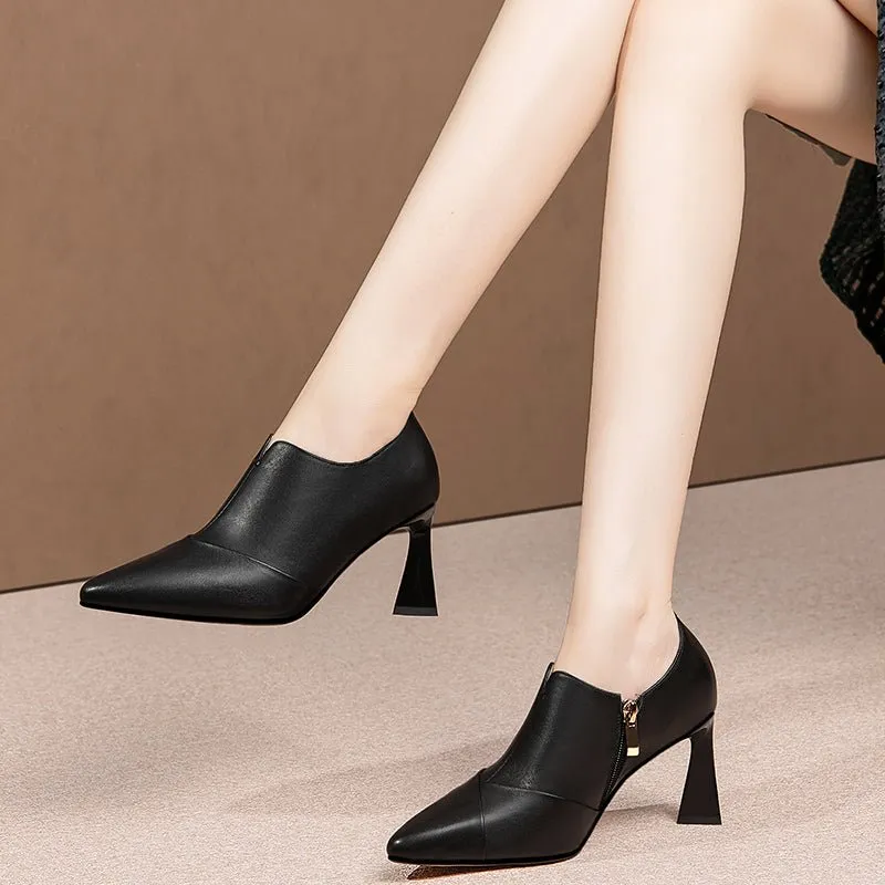 Chic Slip-On Pointed Toe High Heel Pumps
