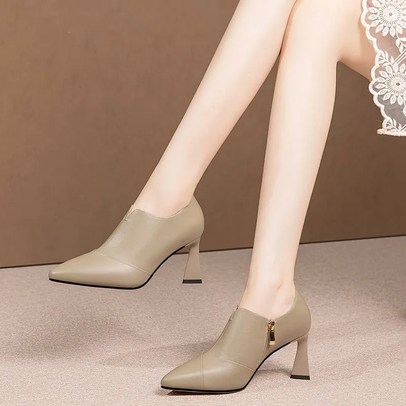 Chic Slip-On Pointed Toe High Heel Pumps