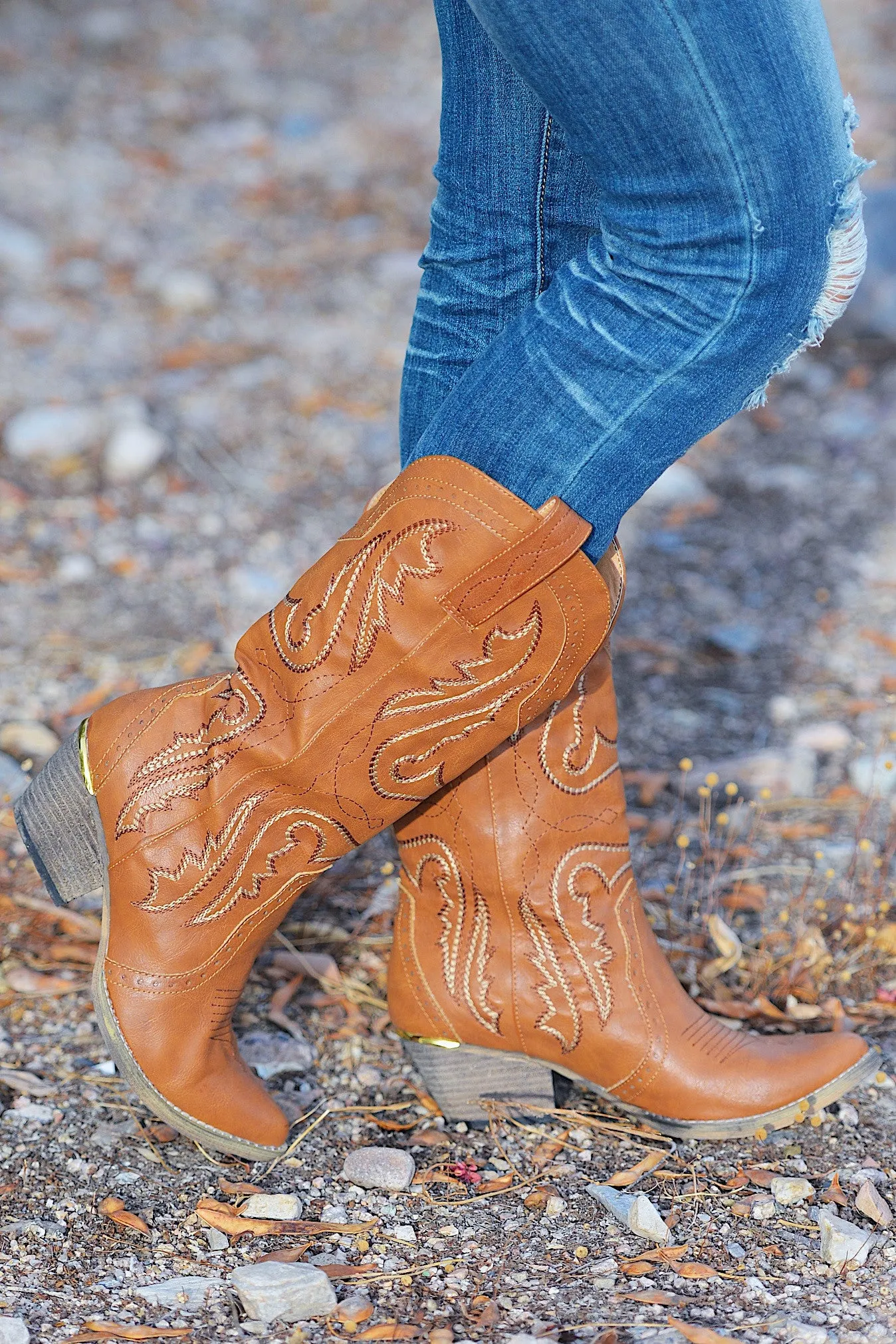 Cowboy Take Me Away Boots - Tan