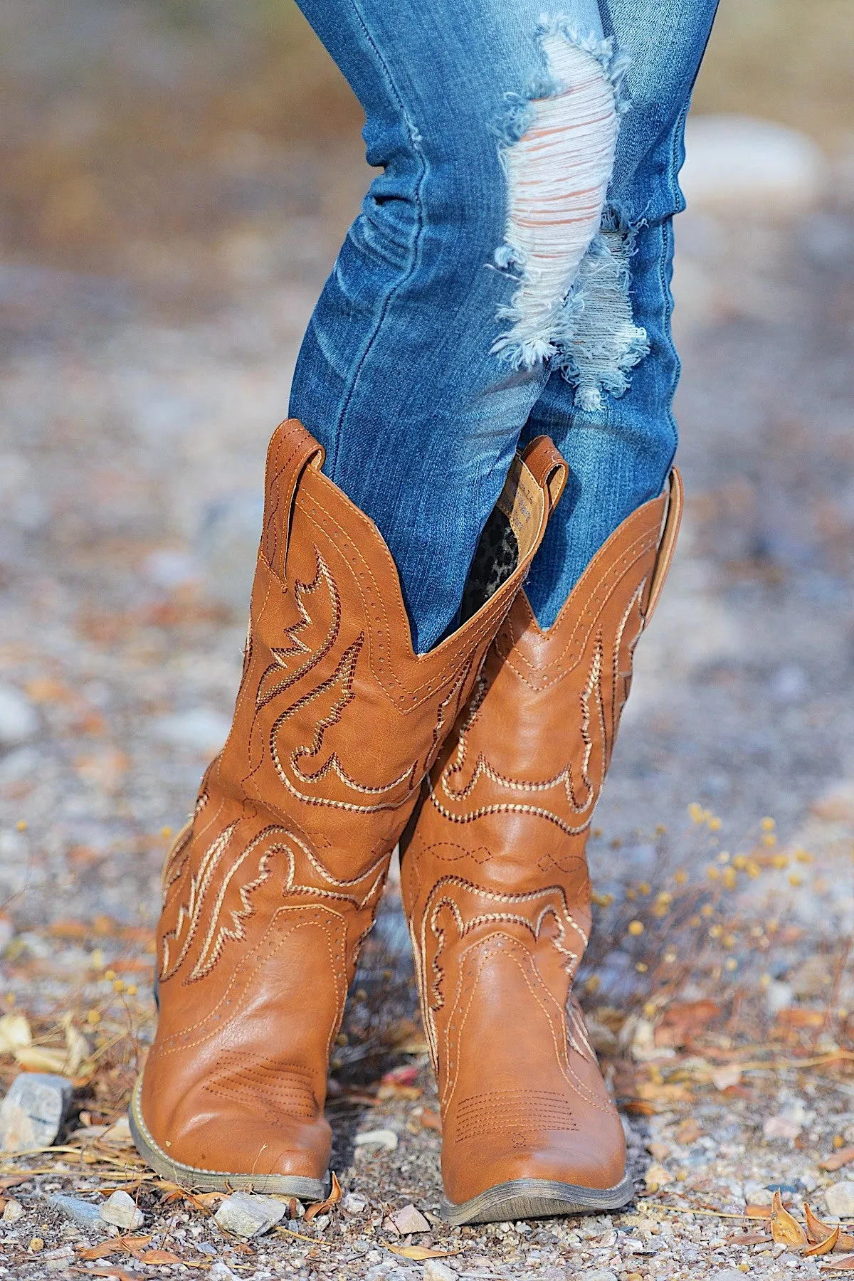 Cowboy Take Me Away Boots - Tan