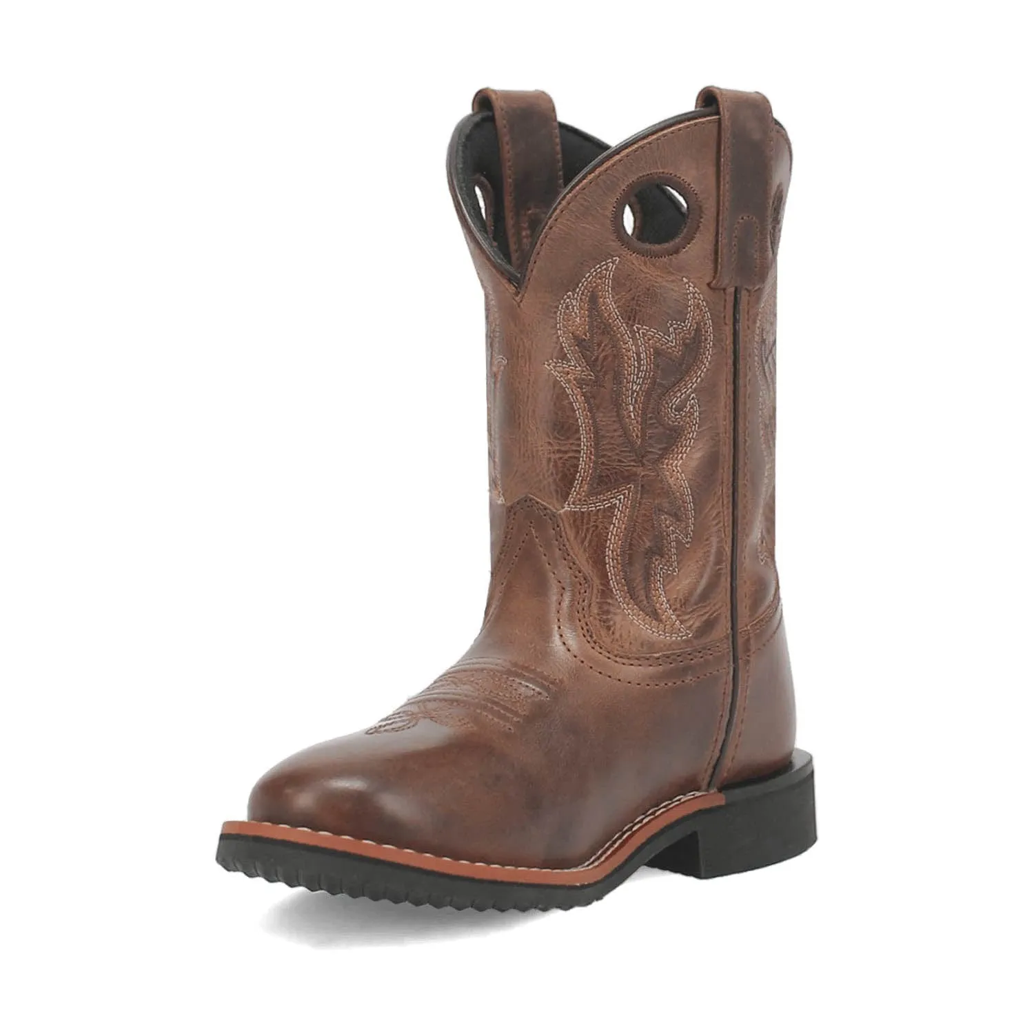 Dan Post Kids Unisex Lil Dawson Brown Leather Cowboy Boots
