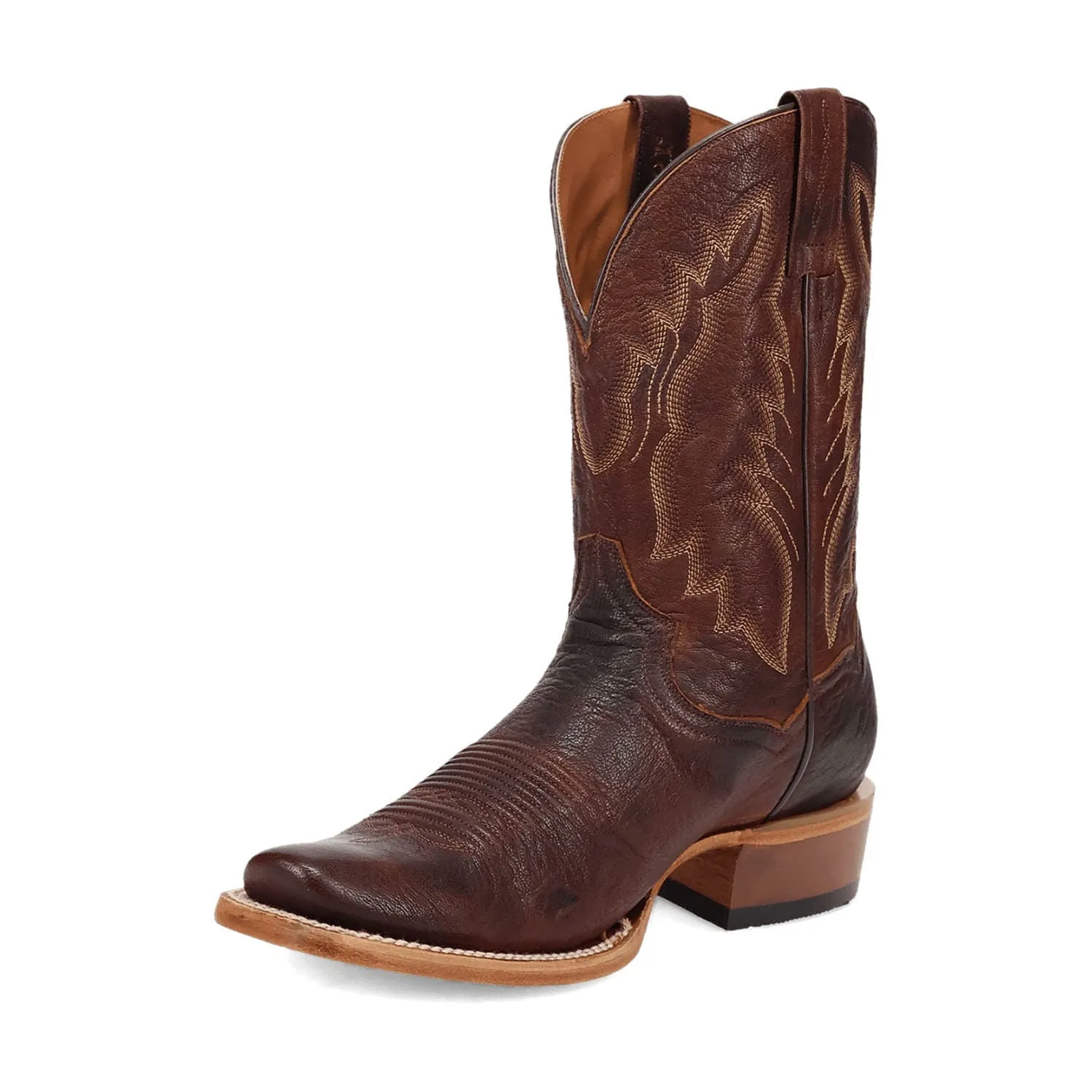Dan Post Mens Boerne Cognac Leather Cowboy Boots