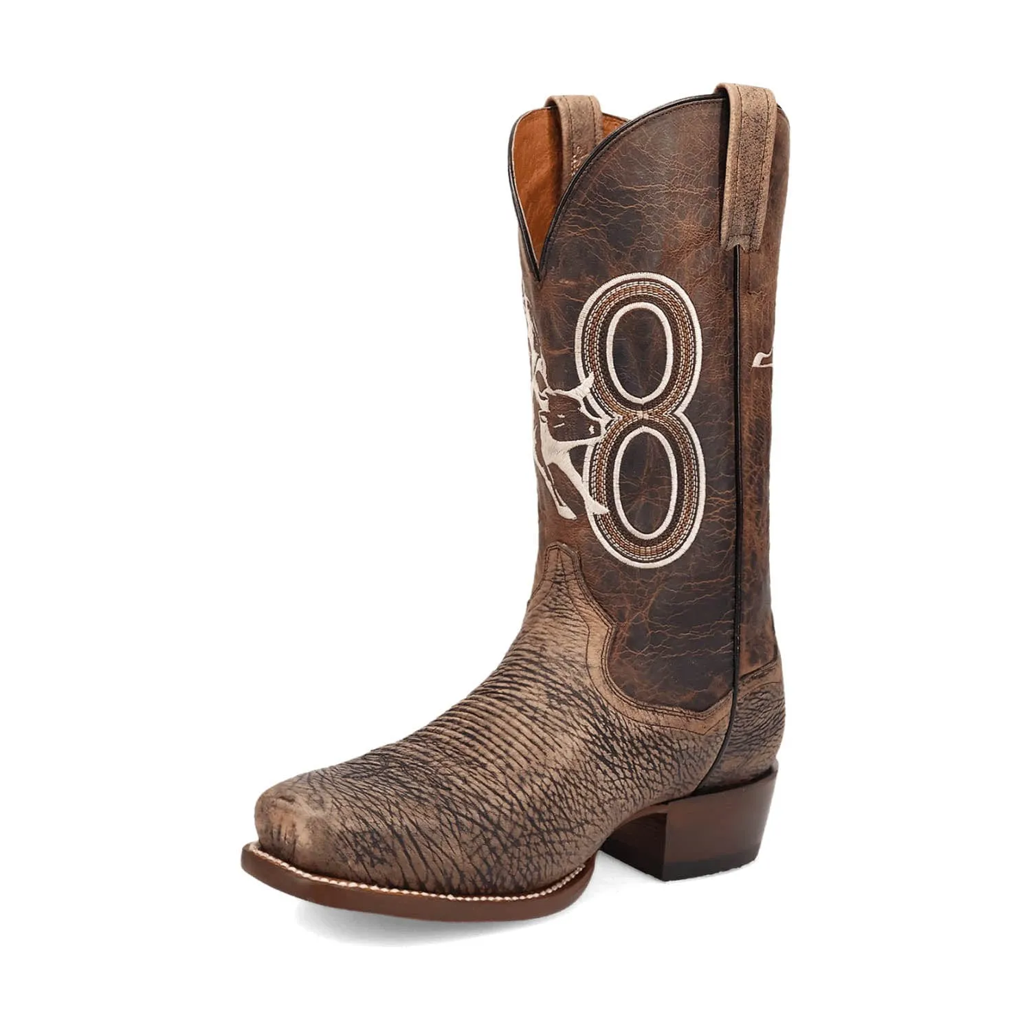 Dan Post Mens The Dirt Show Brown Bison Leather Cowboy Boots