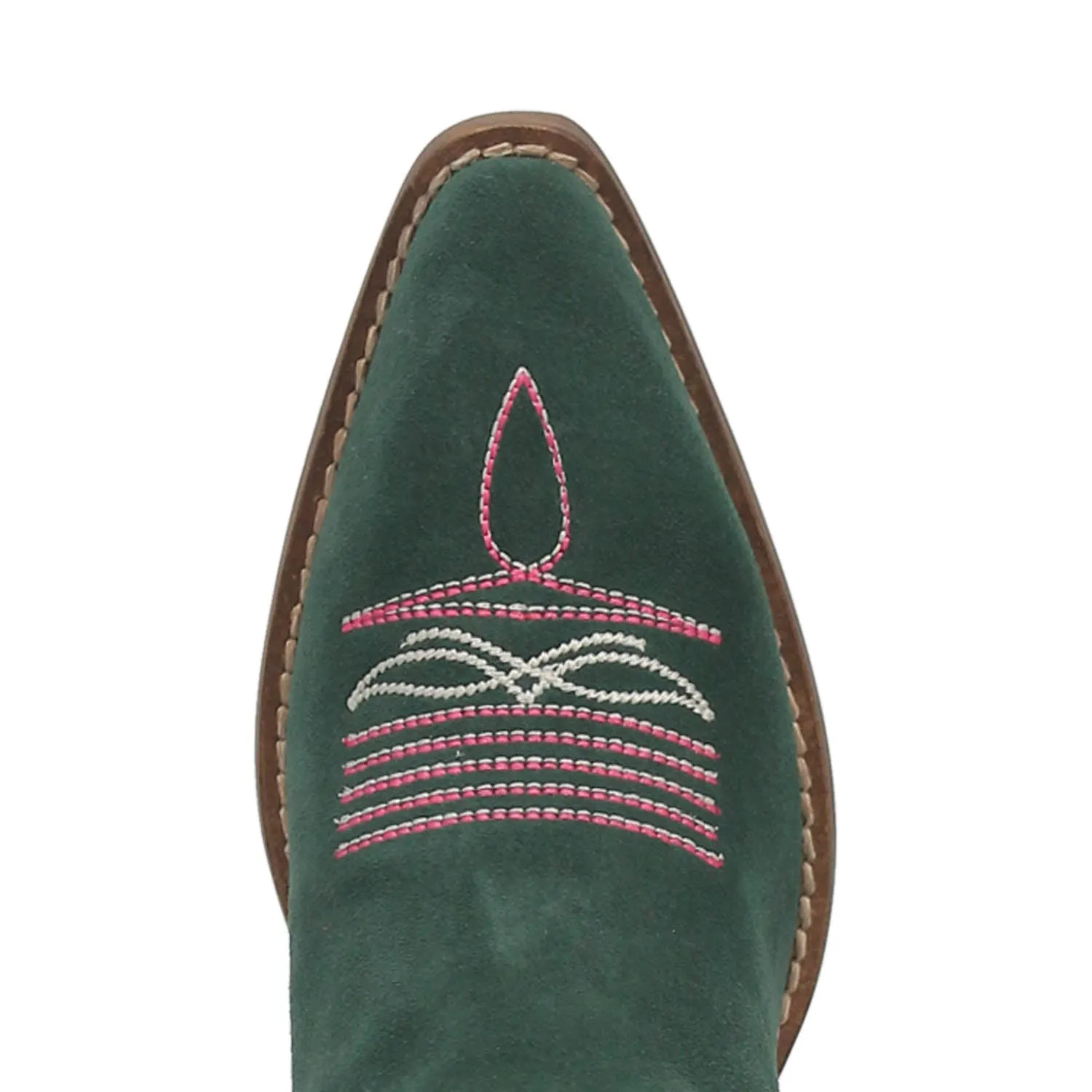 Dingo Womens Hot Sauce Green Suede Cowboy Boots