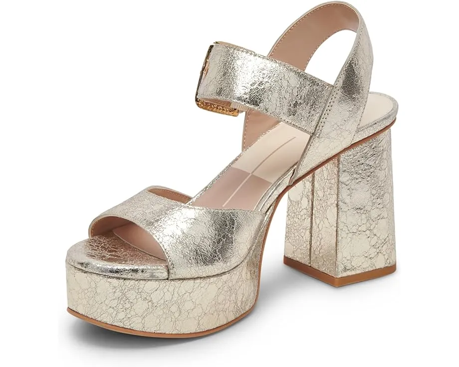 Dolce Vita Bobby Sandals in Platinum Leather