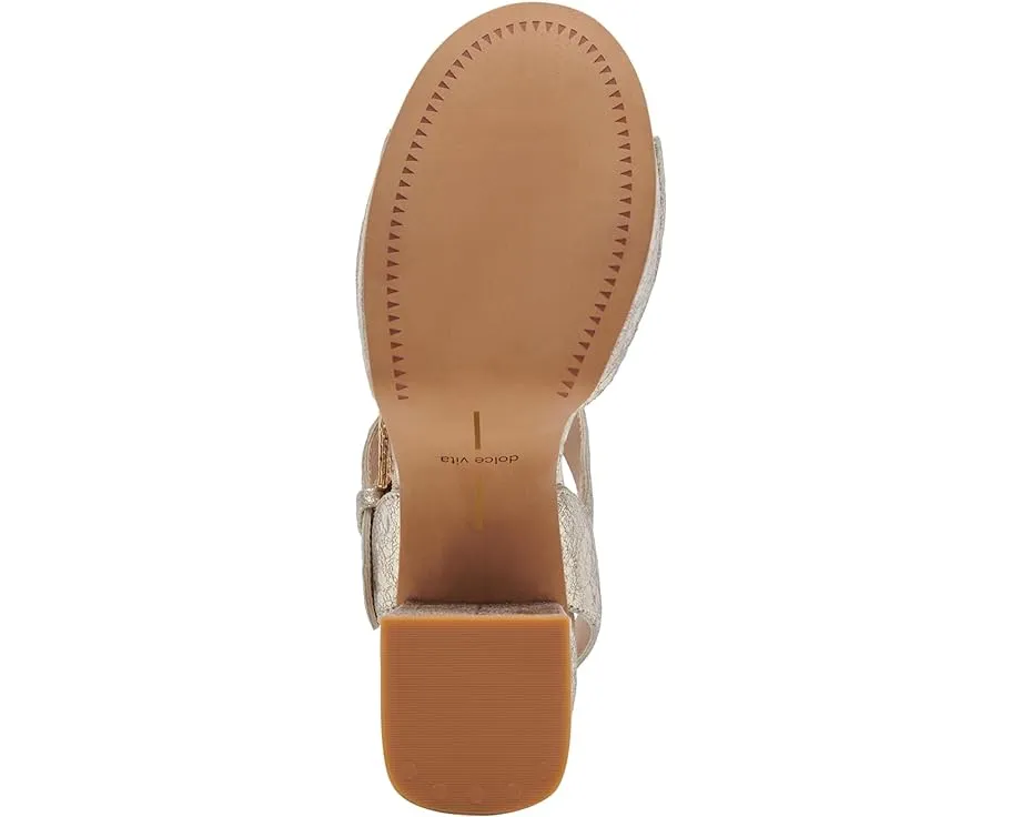 Dolce Vita Bobby Sandals in Platinum Leather