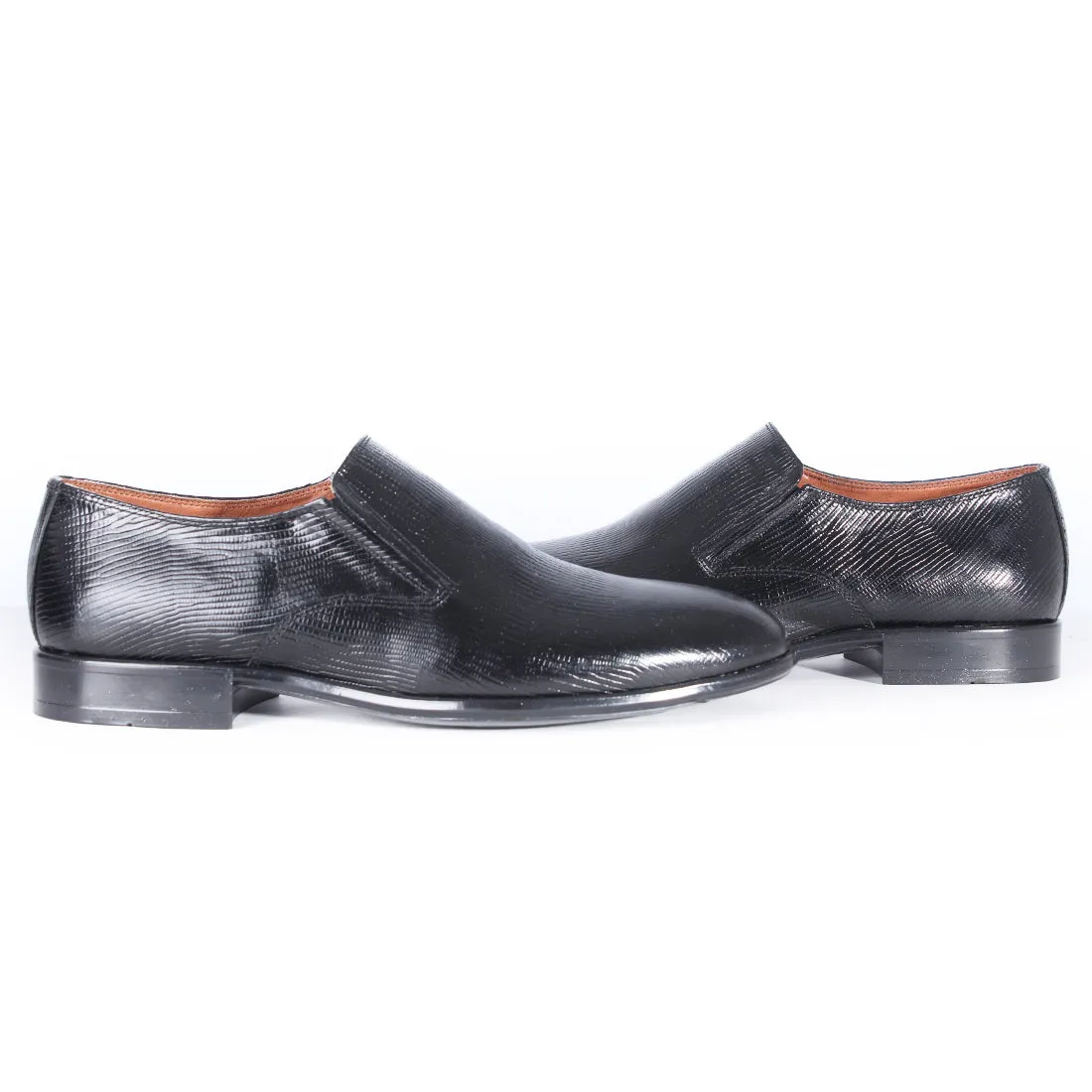 Formal shoes / 100% genuine leather – handmade black -6860