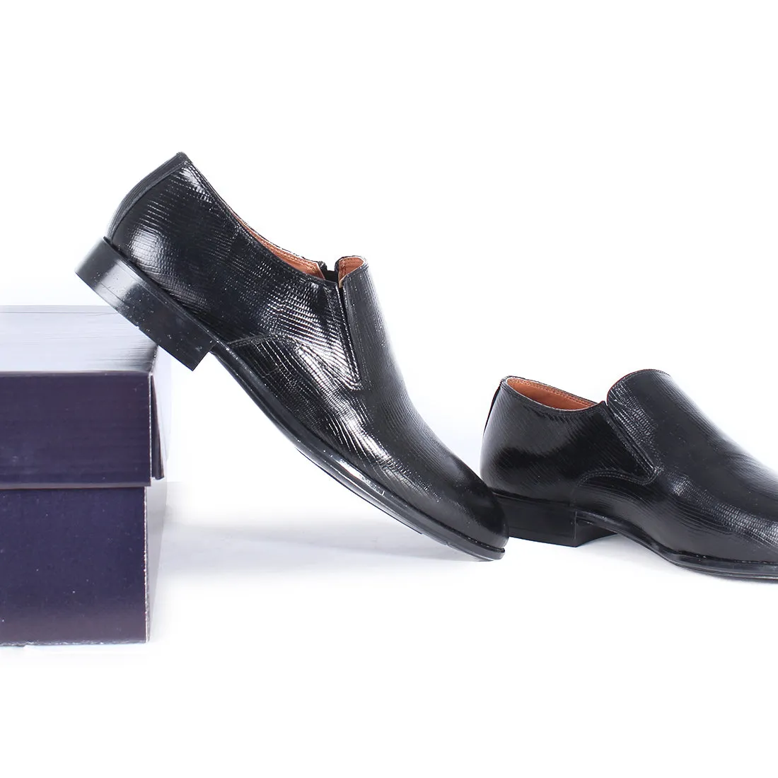 Formal shoes / 100% genuine leather – handmade black -6860