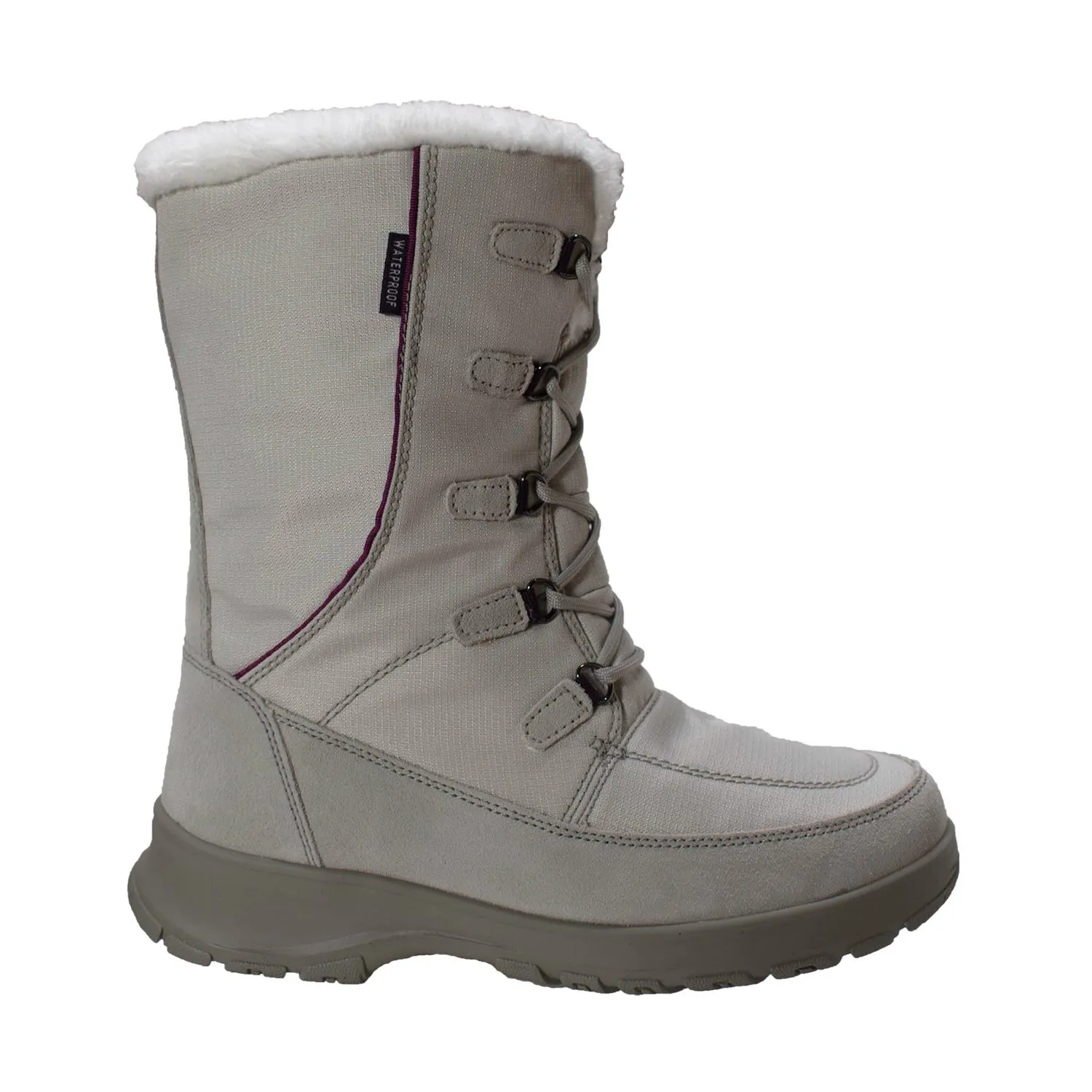 FreeShield Womens Waterproof White Winter Boots
