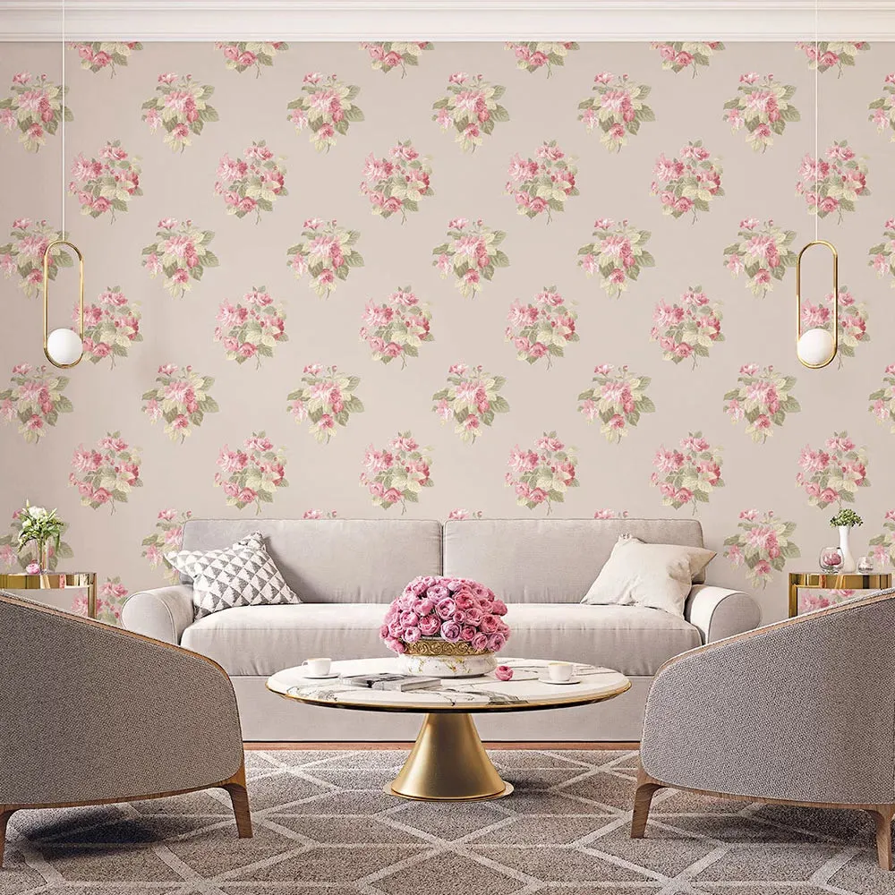 Galerie Classic Bouquet Wallpaper Pink G78501