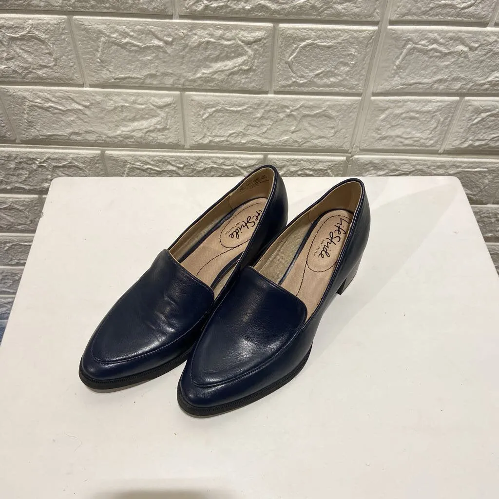Heeled Leather Loafers