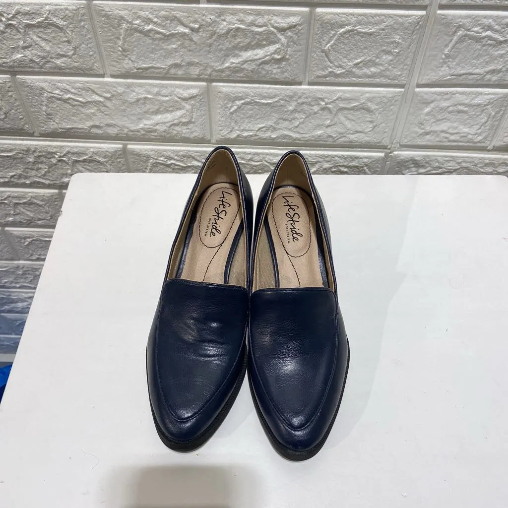 Heeled Leather Loafers