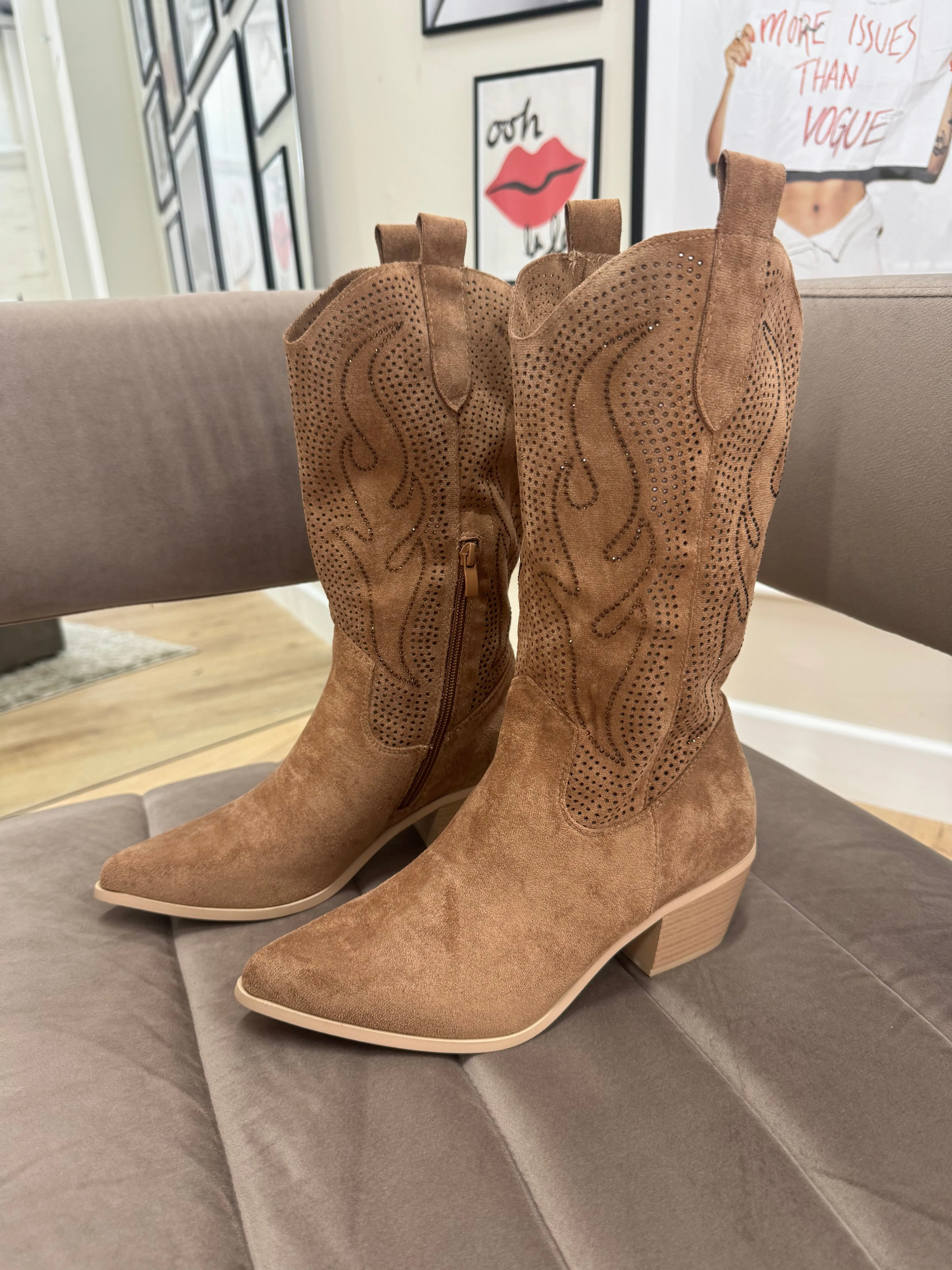 Jolene camel cowboy boots