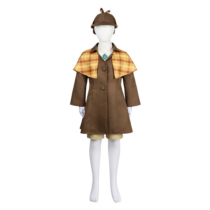 Kids Size Princess Peach: Showtime! Detective Peach Cosplay Costume