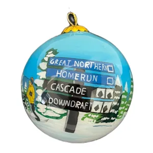 Killington Logo Hand Painted Glass Ornament