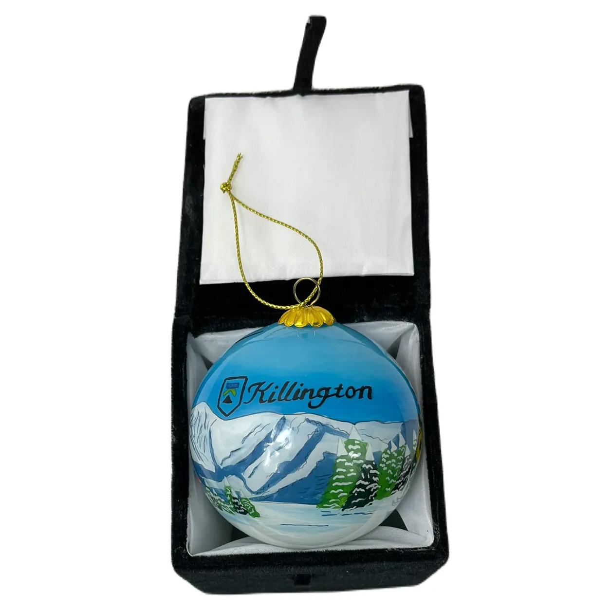 Killington Logo Hand Painted Glass Ornament