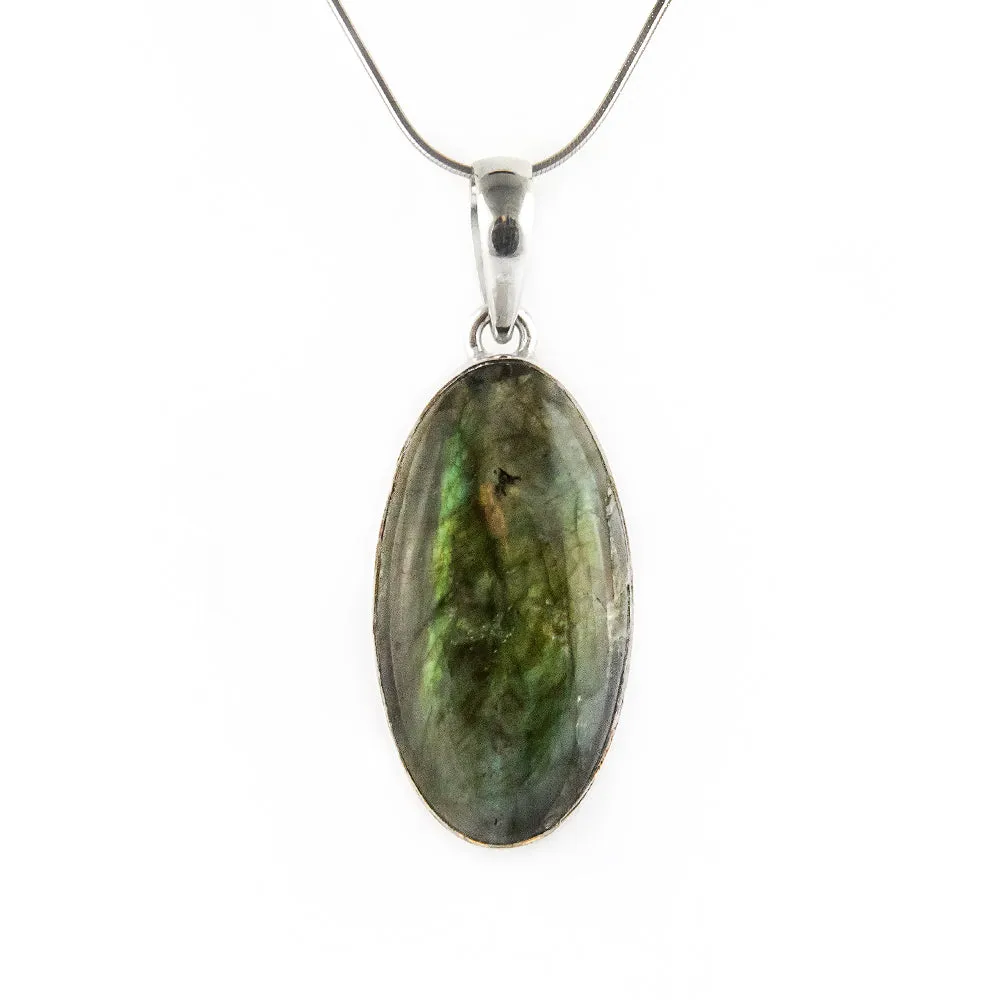 Labradorite Sterling Silver Pendant