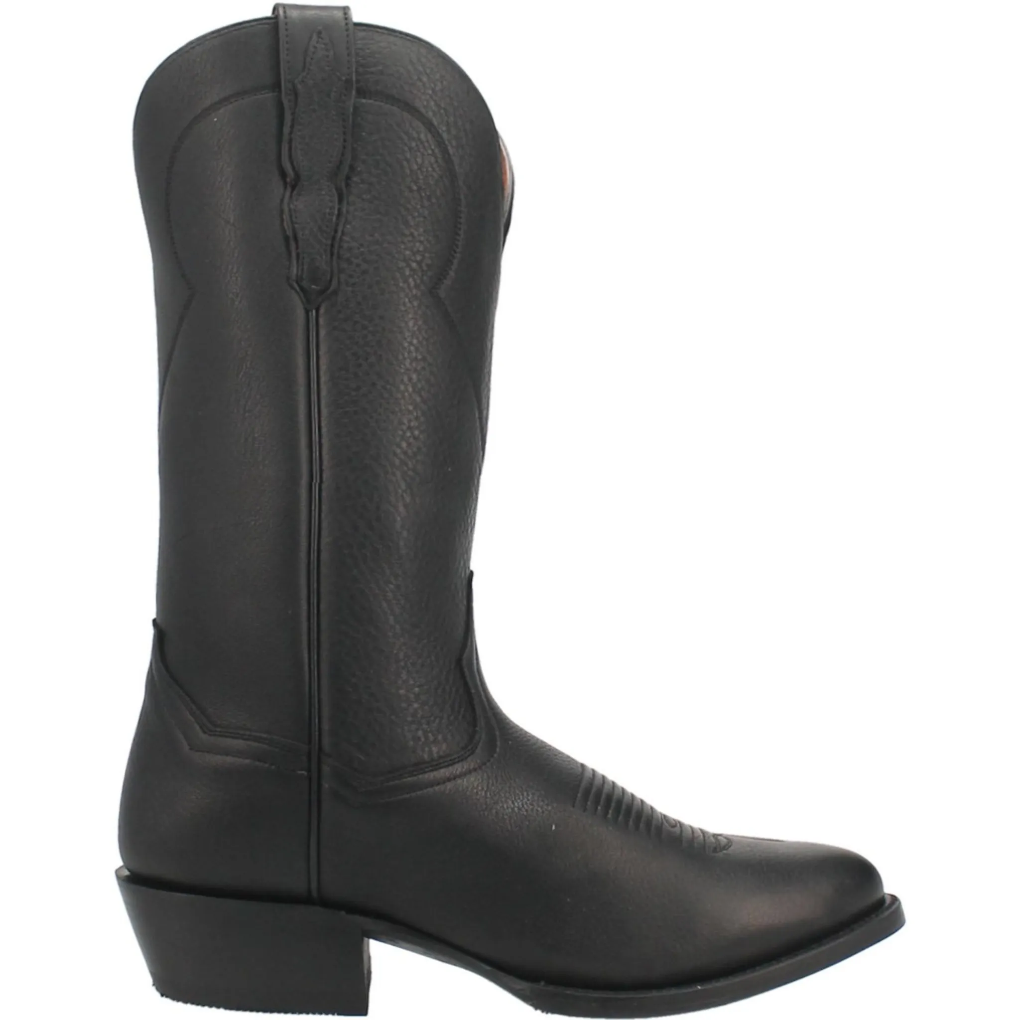 LAREDO MEN'S BLACK PIKE R TOE WESTERN BOOTS - DP2480