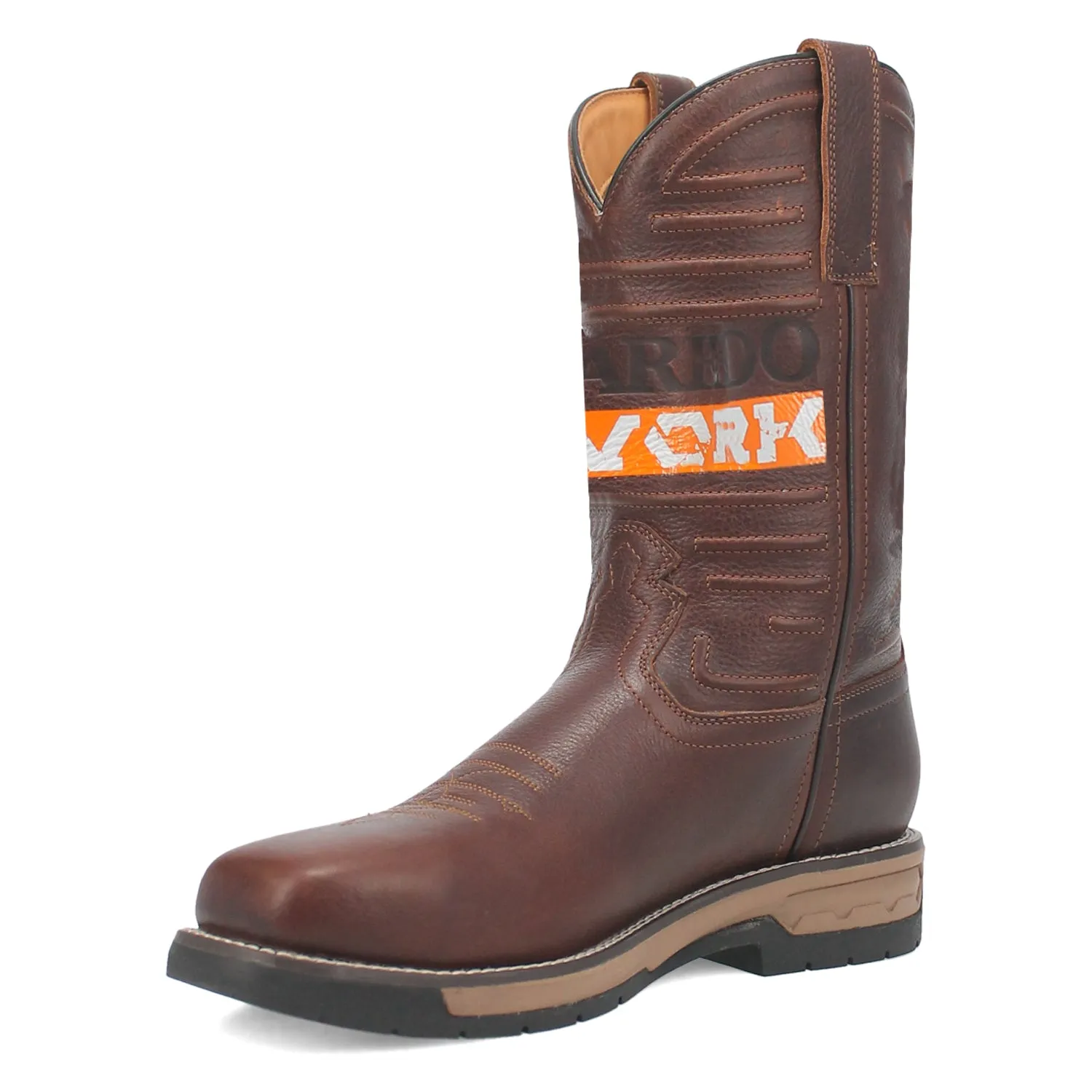 Laredo Mens Workhorse Brown Leather Work Boots 11.5 D