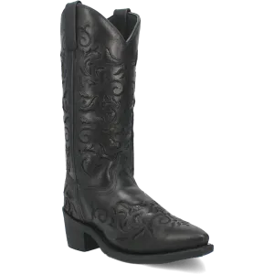 Laredo Women's 12" Night Sky Snip Toe Western Boot - Black 52450