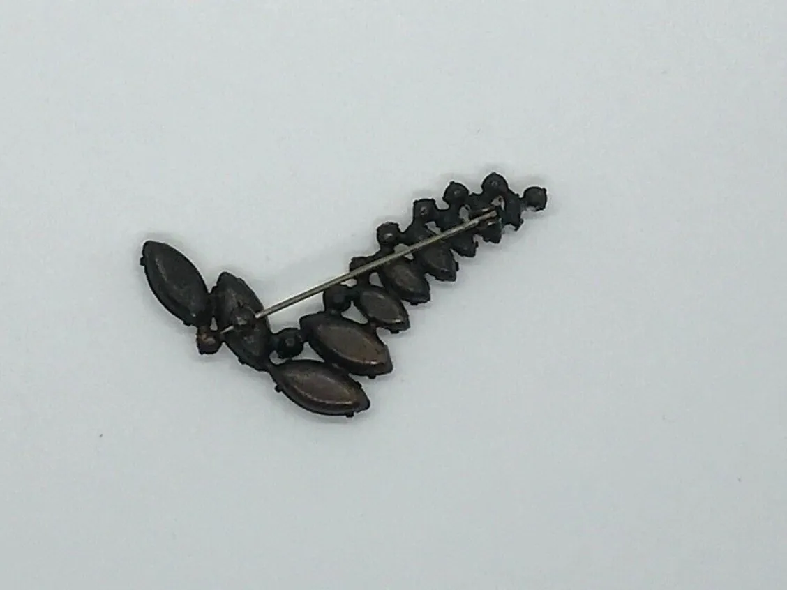 Make Waves with This Vintage Japanned Rhinestone Abstract Pin